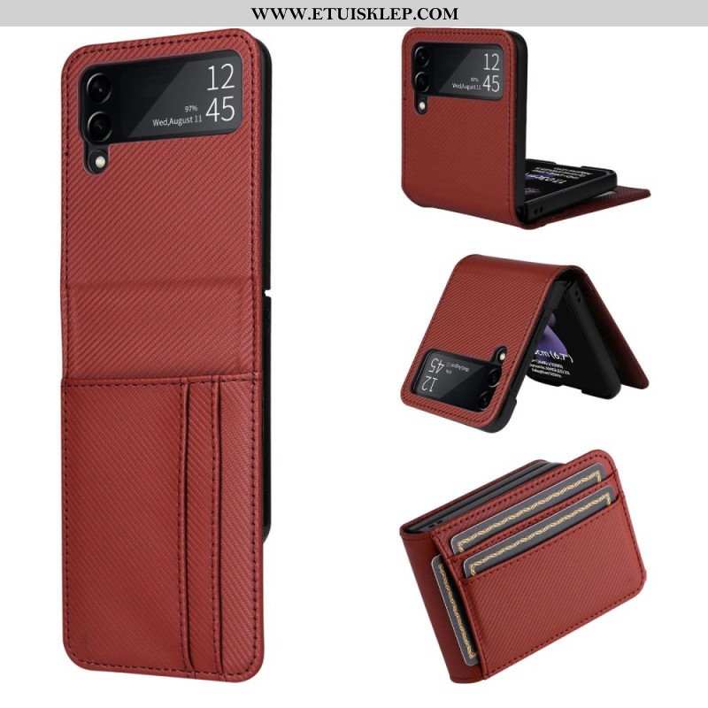 Case do Samsung Galaxy Z Flip 4 Etui Folio Etui Na Karty Retro Z Efektem Skóry